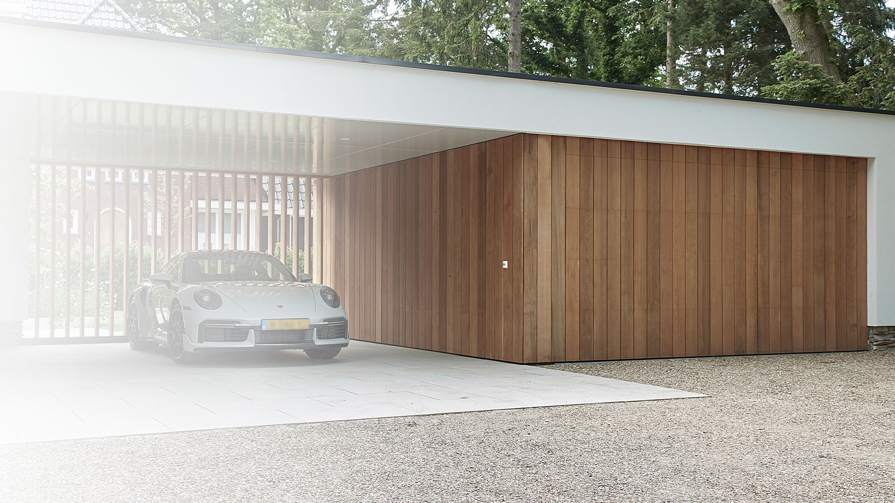 Garagedeur met gevelbekleding