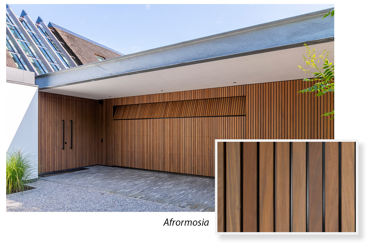 Afrormosia garagedeur