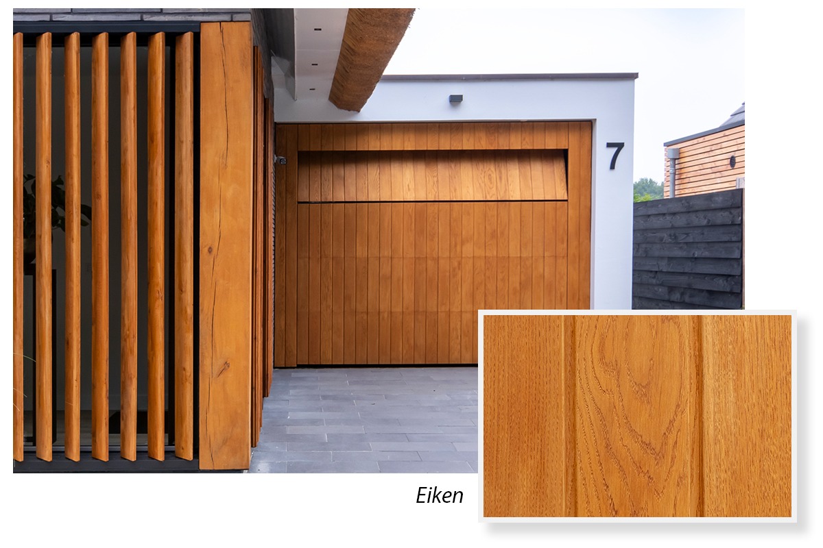 Eiken garagedeur