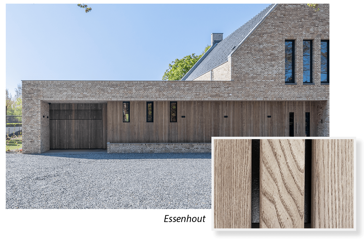 Essenhout garagedeur