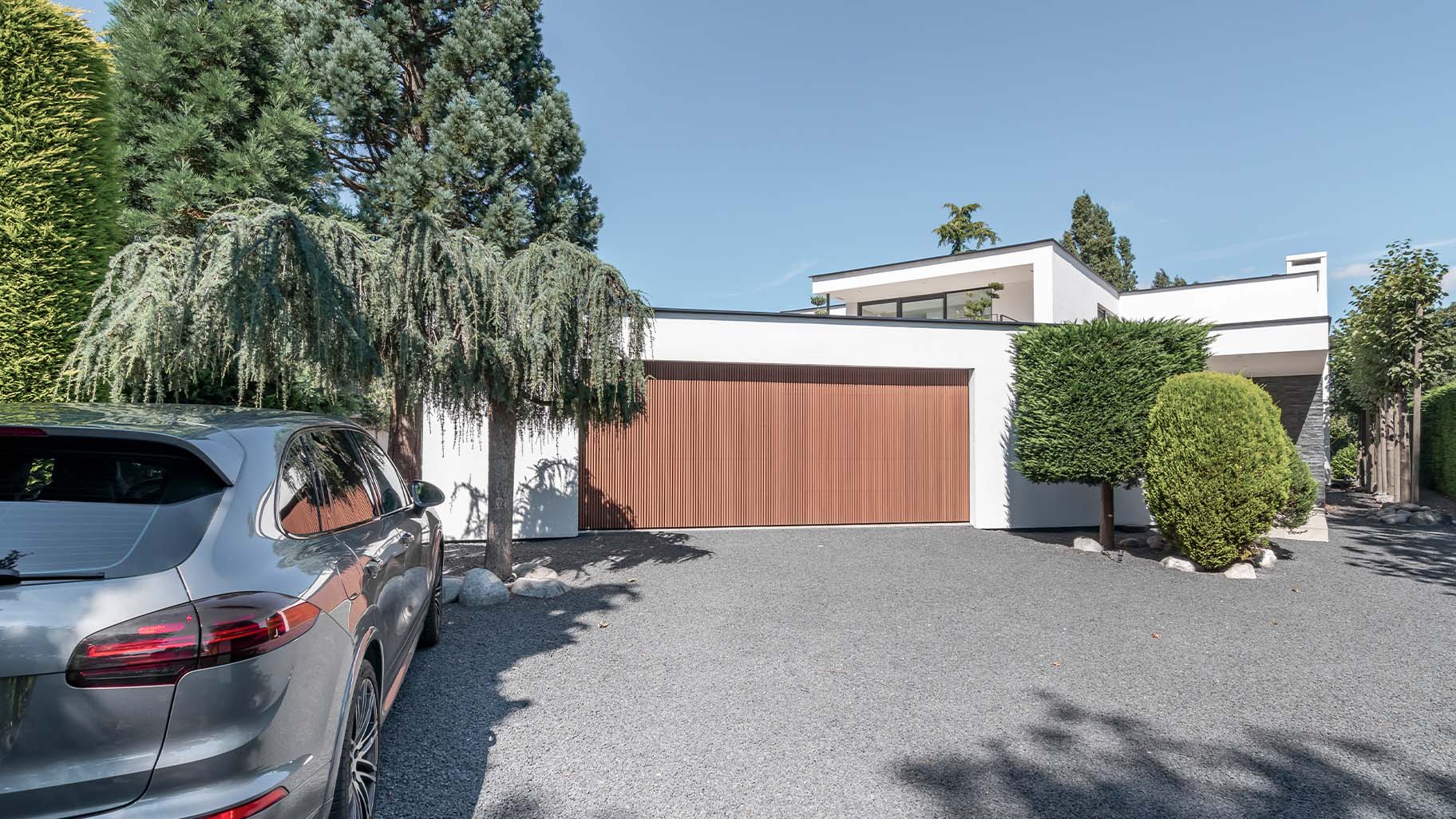 Houten garagedeur 6 meter breed