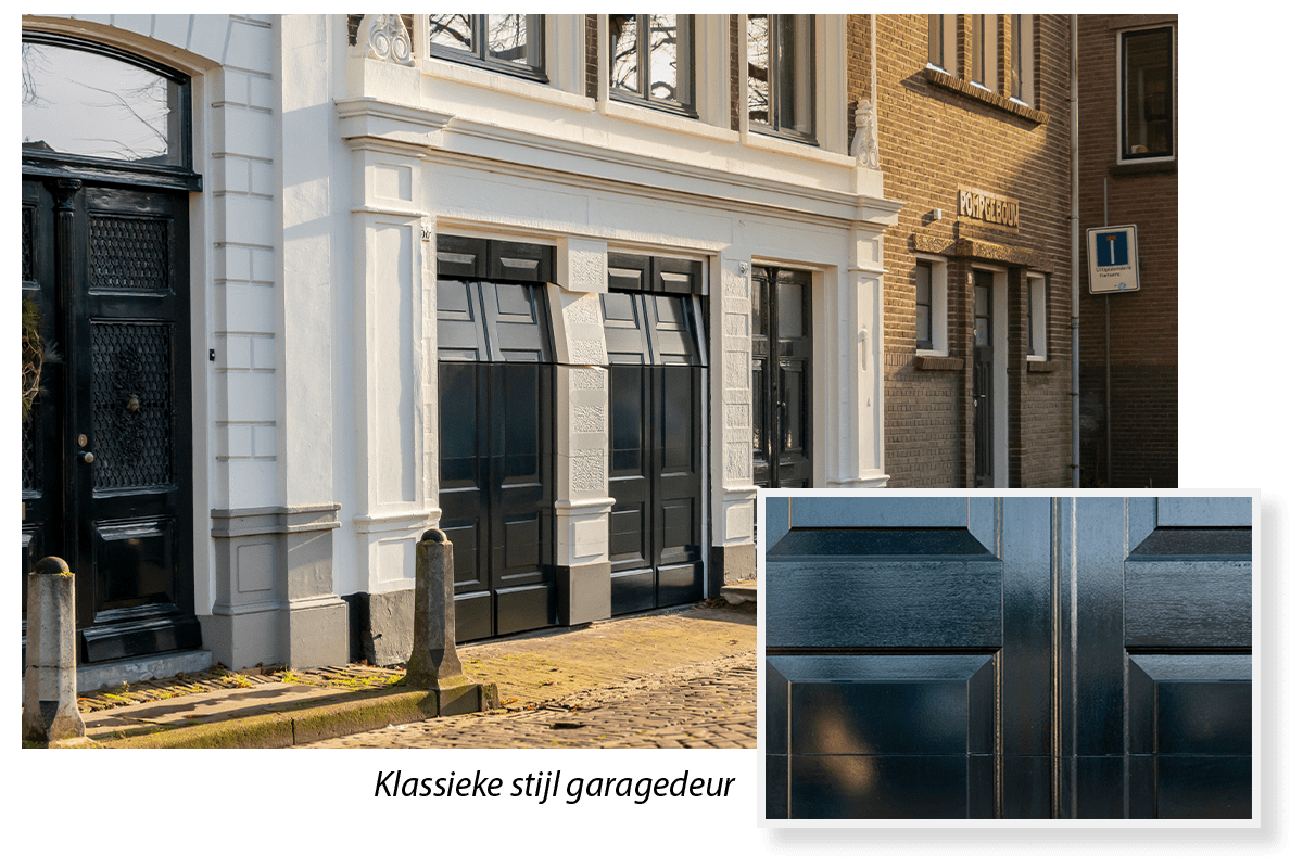 Garagedeur bij monumentale woning