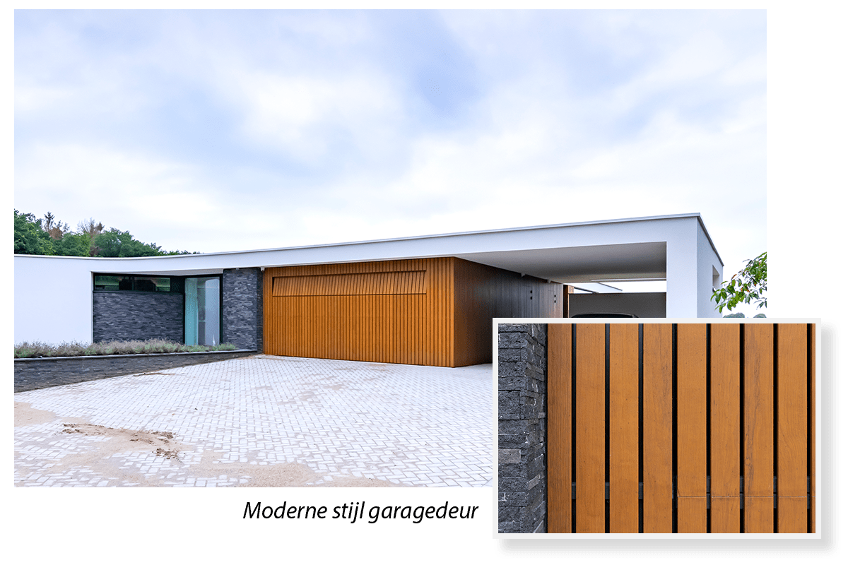 Moderne stijl garagedeur