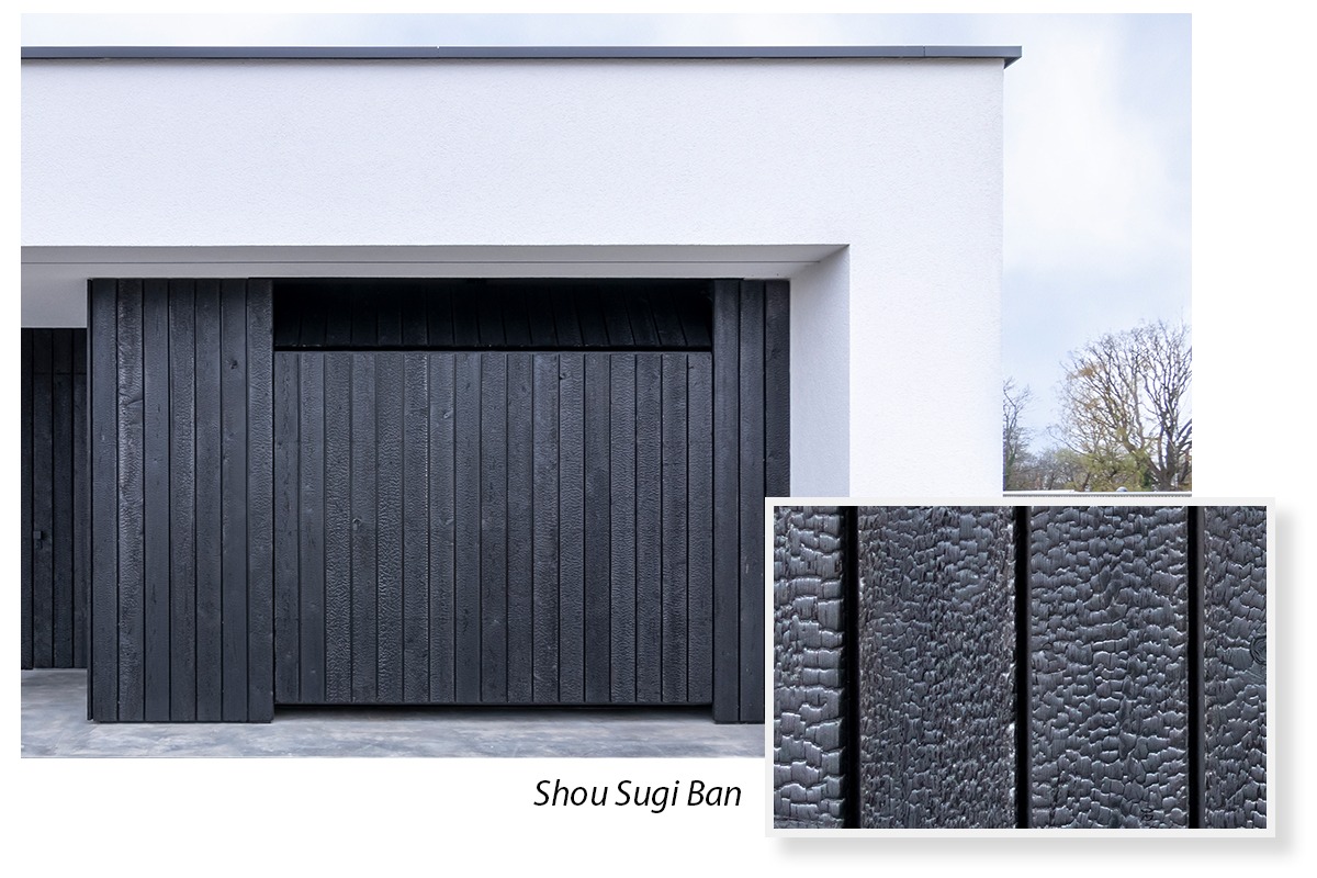 Shou Sugi Ban garagedeur